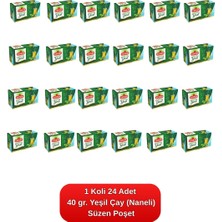 Çaykur Yeşil Çay Süzen Poşet (Naneli) 40 Gr. 24'lü Koli