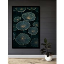 Büyülü Mantarlar Sulu Boya Görünümlü Ahşap Ev,antre,ofis,mutfak,yatak Odası Tablo Çerçeve Görünümlü