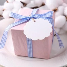 Naturevo  200 Adet Dalgalı Kenar Yuvarlak Etiket Kartı – 6 cm – 300 gr – 40 M Jüt Ipli