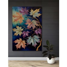 Büyülü Yapraklar Sulu Boya Görünümlü Ahşap Dekoratif Ev,antre,salon,ofis,mutfak,yatak Odası Tablo
