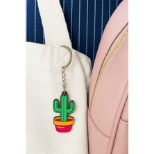 Fynbos Renkli Kaktüs Tasarımlı Anahtarlık – Sevimli Çanta ve Anahtar Aksesuarı