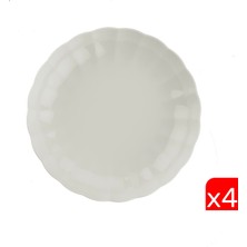 Kütahya Porselen Bone Luz Krem Çukur Tabak 20CM 4 Lü