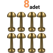 Ema Dükkan 8 Adet Şarjlı Dokunmatik Mantar Masa Lambası Gold | 3 Renk Işık 6500K 4000K 3200K | Dimlenebilir Kablosuz Abajur