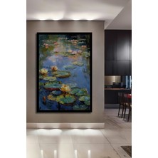 Su Safası Nilüfer Yağlı Boya Görünümlü Antre,salon,ofis,mutfak,yatak Odası Tablo Çerçeve Görünümlü
