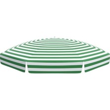 Düvenci Toptan Yeşil Beyaz 200CM, 8 Telli Plaj Şemsiyesi