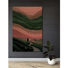 Peri Masalı Orman Manzarası Sulu Boya Görünümlü Dekoratif Ahşap Ev,antre,salon,ofis,mutfak Tablo