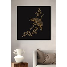 Altın Kanatlı Efsanevi Kuş Yağlı Boya Görünümlü Ahşap Ev,antre,ofis,mutfak Tablo Çerçeve Görünümlü