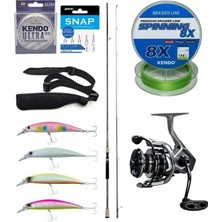 Yek Outdoor Spin Olta Seti Okuma Azaki Spin 274 cm 12-35 gr 2 Parça Spin Kamışı&okuma Safyre 4000A Olta Makinesi