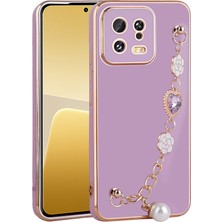 Oyo Store Xiaomi Mi 13 Kılıf El Tutamaçlı Kamera Korumalı Oyo Taka Silikon Kapak-Mor