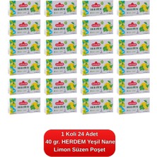 Çaykur Herdem Yeşil Nane Limon Çayı Süzen Poşet 40 Gr. 24'lü Koli