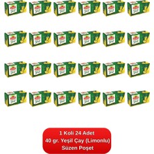 Çaykur Yeşil Çay Süzen Poşet (Limonlu) 40 Gr. 24'lü Koli