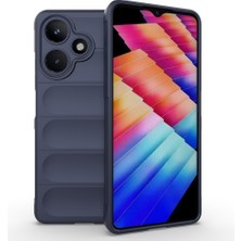Oyo Store Infinix Hot 30 Kılıf Esnek Tpu Oyuklu Arka Yüzey Tasarımlı Oyo Etnik Silikon Kapak - Lacivert