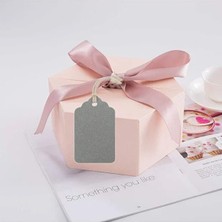 Naturevo 100 Adet Metalik Silver Hediye Etiketi + 20 M Jüt Ip – 2.4x4.4 cm 300 gr Karton