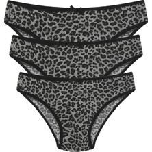 İbrahim Burak Etiler Collection Moda Çizgi 3lü Külot Gri 40261