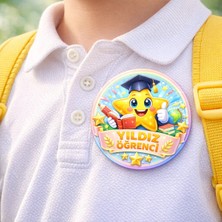 Fynbos Yıldız Öğrenci Rozeti 44 mm – Başarı Rozeti, Okul Ödül Rozeti, Motivasyon Rozeti - 15 Adet