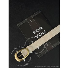 Fiori Oval Gold Tokalı Geniş Kadın Kemeri, Pantolon Kemeri, Ceket Kemeri, Elbise Kemeri