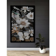 Büyülü Bahçe Desenli Mozaik Görünümlü Ahşap Ev,antre,ofis,mutfak,yatak Odası Tablo Çerçeve Görünümlü