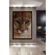 Aslan Gözleri Yağlı Boya Görünümlü Ahşap Ev,antre,ofis,mutfak,yatak Odası Tablo Çerçeve Görünümlü