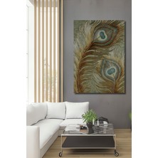 Tavus Kuşu Tüyü Görünümlü Soyut Sanat Ahşap Dekoratif Ev,antre,salon,ofis,mutfak,yatak Odası Tablo