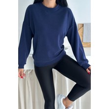 Balenbi Premium Modal Kumaş Bisiklet Yaka Kadın Sweatshirt 1124