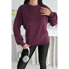 Balenbi Premium Modal Kumaş Bisiklet Yaka Kadın Sweatshirt 1124