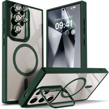 Kip GSM Samsung Galaxy S25 Ultra Kılıf Magsafe Şarj Destekli Kamera Lens Koruyucu Hediyeli Açılır Stand Kapak