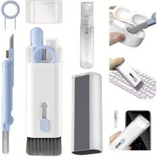 Sanal Trend Mavi Renk 7 In 1 Çok Fonksiyonlu Bilgisayar Laptop Klavye Telefon Kulaklık Airpod Temizleyici Kit