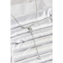 Shopwave 316L Çelik Zincir Gümüş Renk Yılan Model Y Kolye - TJ-BKO10663