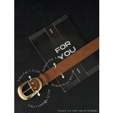 Fiori Oval Gold Tokalı Geniş Kadın Kemeri, Pantolon Kemeri, Ceket Kemeri, Elbise Kemeri