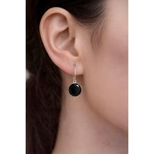 miraç gümüş takı atölyem 925 Ayar Gümüş Büyük Boy Zirkon Taşlı Halka Küpe