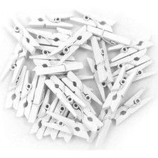 Ayder Timya 100'lü Beyaz Ahşap Mandal 2.5cm (10'lu Paket-1000 Adet) TG/Tmya1395 206977