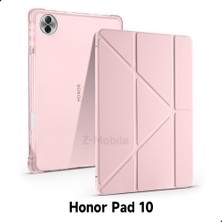 Z-Mobile Honor Pad 10 Uyumlu Kılıf Üçe Katlanan Kalem Bölmeli Standlı Tablet Kılıfı Uyandırma Özellikli 12.1"