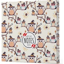 TeknoKapsül Baykuş 7 - Çizgisiz Yan Boyamalı Defter