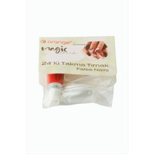 İlk El Grup Şeffaf Renkli Kartela Takma Tırnak 24 Adet