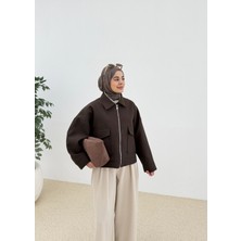 Moda Aksa 7670 Bomber Ceket Acı Kahve