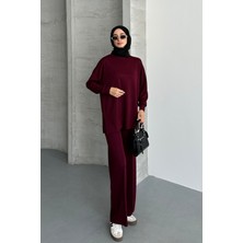 Feela Moda Kadın Modal Penye Oversize Tesettür Tunik Takım 2020