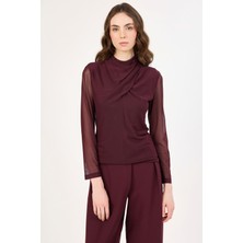 Centilmen Fever Yaka Detaylı Tül Bluz 4045