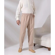 Begün Erkek Hac-Umre Keten Pantolon...kaliteli Erkek Lastikli Şalvar...