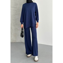 Feela Moda Kadın Modal Penye Oversize Tesettür Tunik Takım 2020