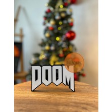 Turuncuhane Doom Eternal Marvel Logo Masaüstü Dekor Figür Hediyelik Playstation Xbox Koleksiyon 14 cm