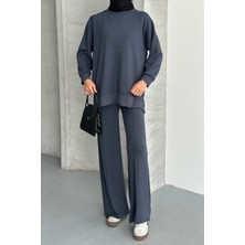 Feela Moda Kadın Modal Penye Oversize Tesettür Tunik Takım 2020
