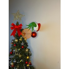 Turuncuhane The Grinch Eli Christmas Yılbaşı Noel Oyuncak Dekor Figür Top Tutucu (Top Dahil Değildir)R
