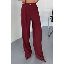 Feela Moda Kadın Modal Cupra Dokuma Pileli Palazzo Pantolon 2022