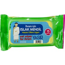 Begün Kokusuz Islak Mendil (3 Paket=45 Adet)...ihram Islak Mendil...hac-Umre Için Uygun...