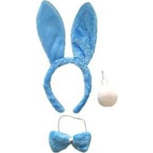 Ayder Timya Tavşan Kostüm Seti Taç Papyon Ponpon Kuyruk Mavi TG/Tmya1395 210082