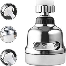 Ayder Timya Krom 3 Fonksiyonlu Mutfak Lavabo Başlığı 360 Derece Döner Musluk Ucu TG/TMYA1395 210054