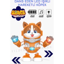 Yıldırım Oyuncak Pilli Sesli Müzikli Dans Eden LED Işıklı Kolları Ayakları Hareketli Fonksiyonlu Işıklı Köpek Robot