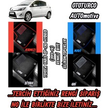 Toyota Uyumlu OTOTURCO AUTOmotive Renkli Biye-Silikon Topukluklu Velur Halı Paspas