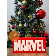Turuncuhane Marvel Logo Logo Masaüstü Dekor Koleksiyon Figürü Hediyelik Dekoratif Obje Masa Süsü 16 cm