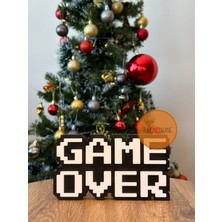 Turuncuhane Game Over Logo Masaüstü Dekor Koleksiyon Figürü Hediyelik Dekoratif Obje Masa Süsü 16 cm